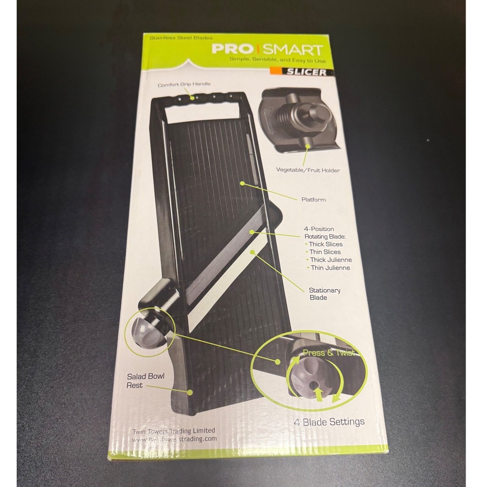 Pro Smart Slicer Set Mandoline 4-Blade Rotating Shredder Peeler Scissors New JA4